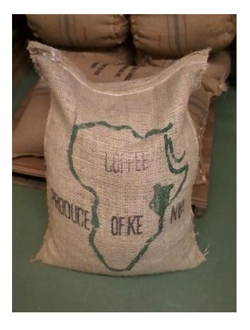 Bag of Kenya AA coffee