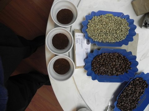 Coffee Cupping - Green and Roasted Beans