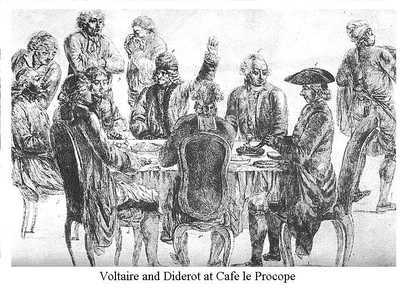 Voltaire and Diderot at the Cafe Procope