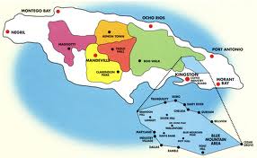 Jamaica Blue Mountains Map