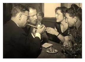 Sartre, de Beauvois, and Vian at le Procope