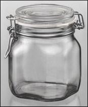 Glass Jars  - Fido Air-Tight Glass Canister - 0.75 litre (1/2 lb.)