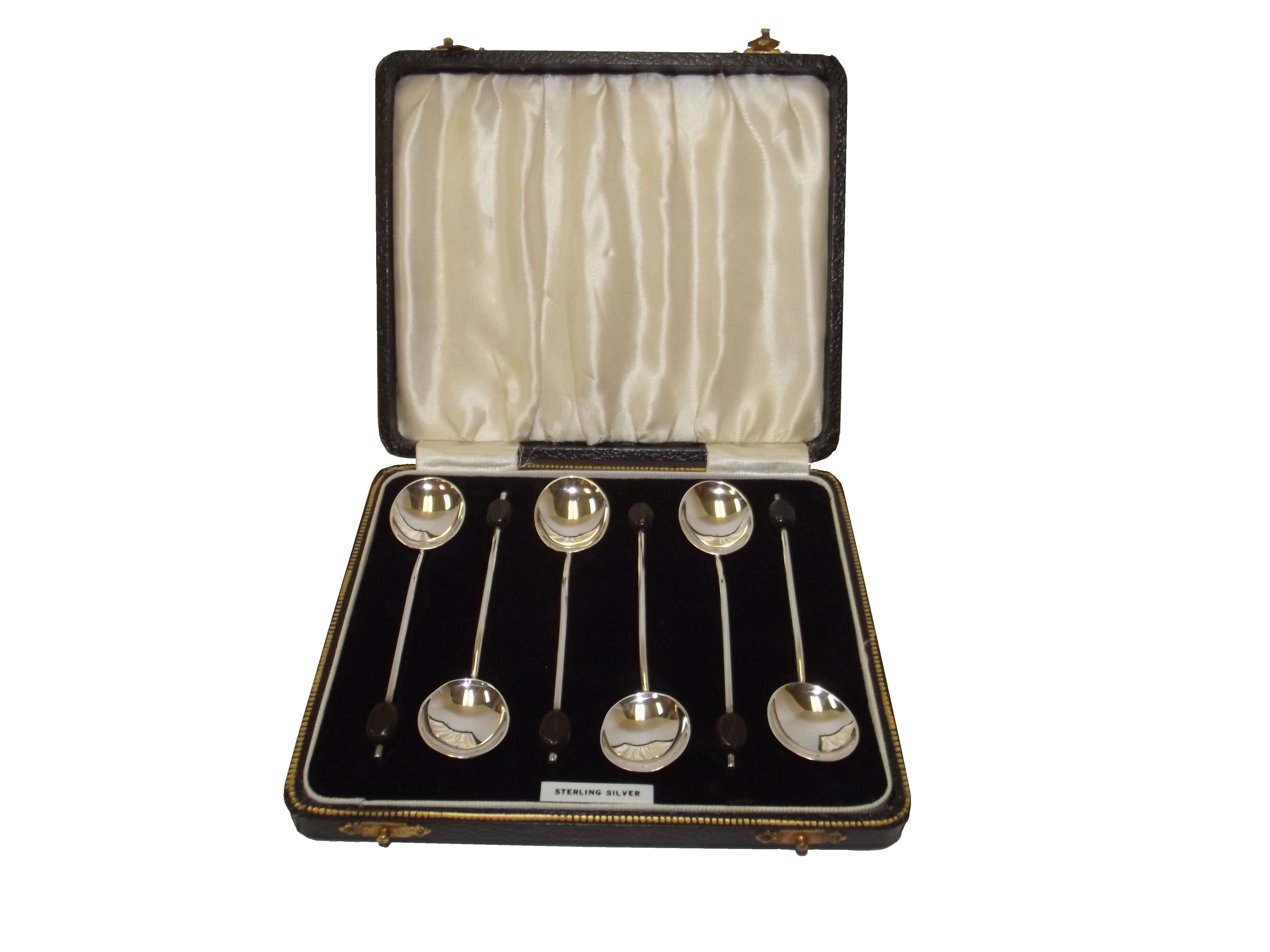 Sterling Silver Art Deco Demitasse Spoon Set