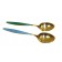 Sterling Silver Demitasse Spoons with Guilloche Enamel Stems from Georg Jensen